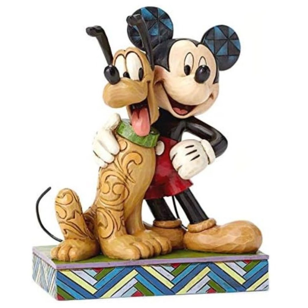 Jim Shore Disney Traditions Mickey Mouse and Pluto Stone Resin Figurine, NIB NEW - Picture 4 of 4